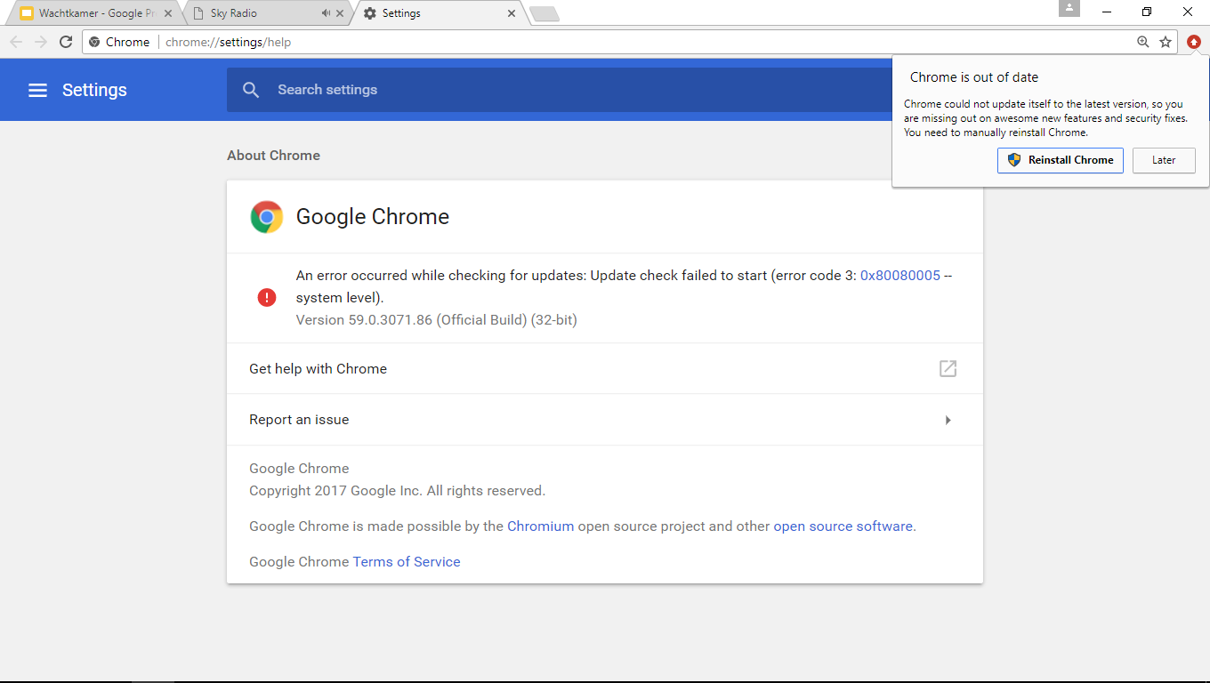 latest chrome update for mac and update notification